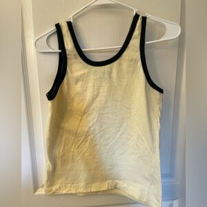 Kids Yellow Tank Top with Black Trim